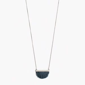 Madewell Dreamkeeper Blue Silver Fringe Necklace
